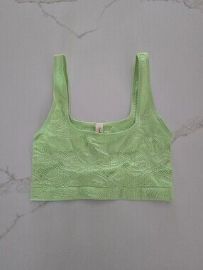 NWT LyreBird Neon Green Lace Crop Bralette